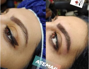 مدل برای آرایش دائم صورت در مرکز تخصصی