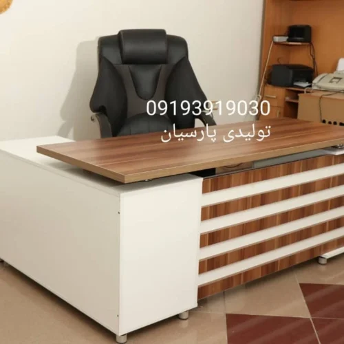 میز کارشناسی سناتور با ال همسطح سه کشو و جای کیس