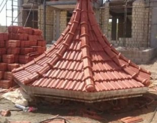 سقف شیبدار سفال طبرستان ورق پارکینگ سایبان اردواز