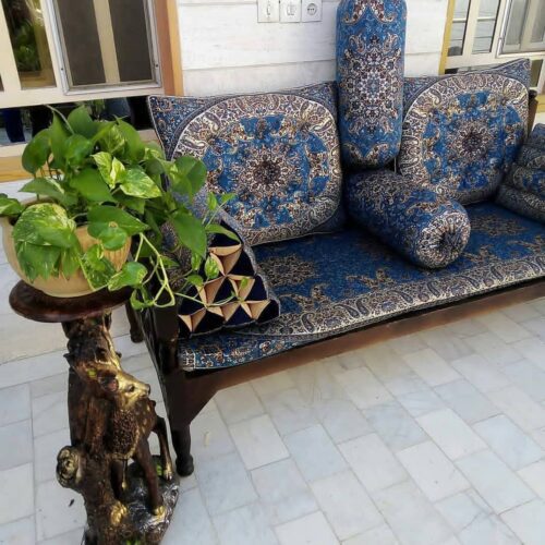 پشتی و نشیمن ترمه شاهنشین یزد
