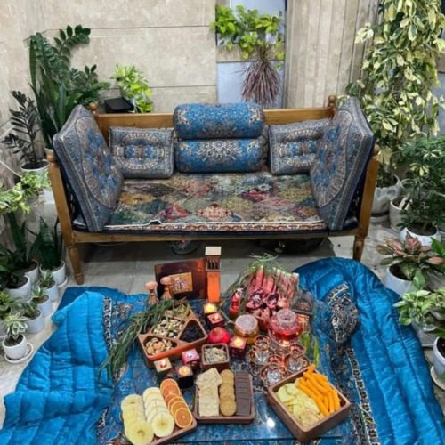 پشتی و نشیمن ترمه شاهنشین یزد