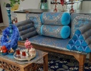 پشتی و نشیمن ترمه شاهنشین یزد