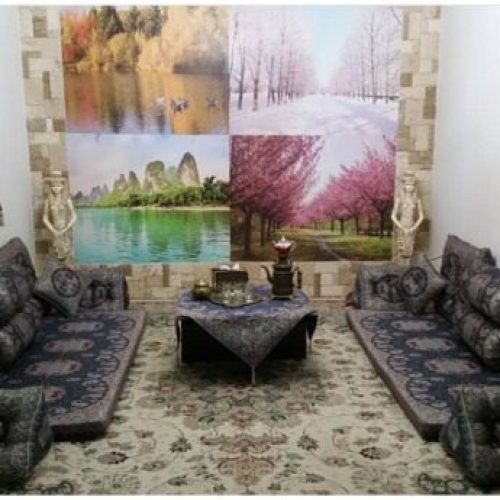 پشتی و نشیمن ترمه شاهنشین یزد