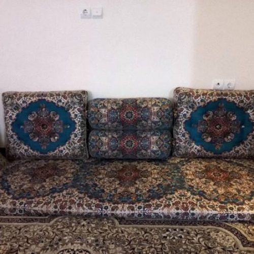 پشتی و نشیمن ترمه شاهنشین یزد