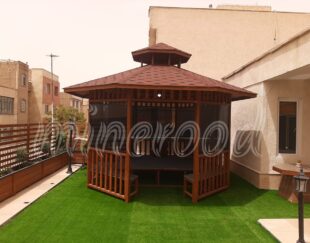 روفگاردن و آلاچیق چوبی زمستانی ،کلبه چوبی و سایه بان