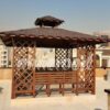 روفگاردن و آلاچیق چوبی زمستانی ،کلبه چوبی و سایه بان
